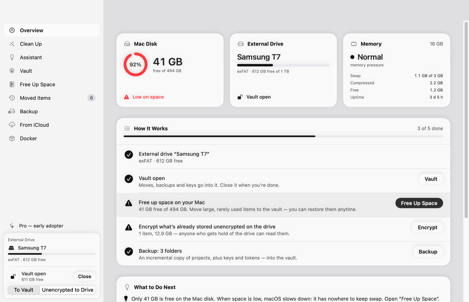 OffLoadAI Overview: how it works, Mac disk and memory